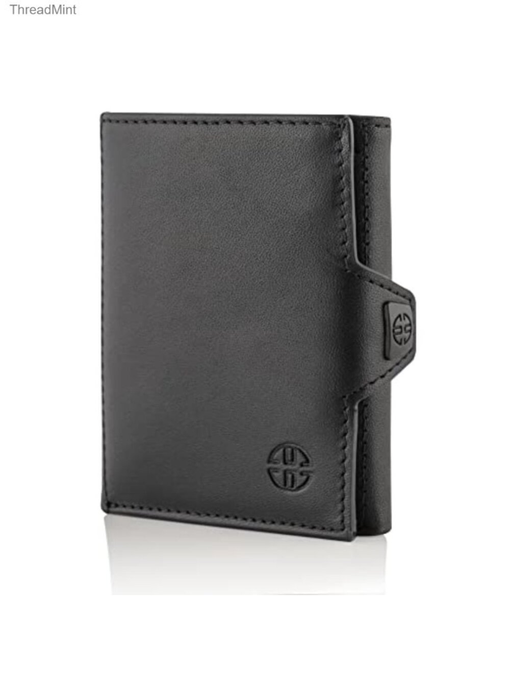 Full Grain Leather RFID Trifold Wallet Front Pocket Compact